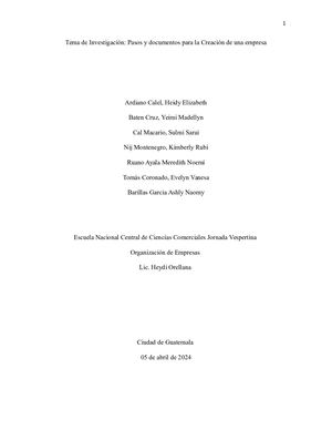 Pasos y Documentos para la Creación de un Empresa en Guatemala