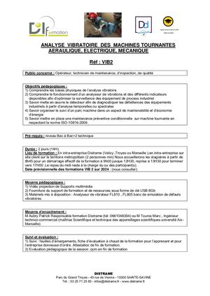 Vib2 Analyse Vibrations Formation Distrame