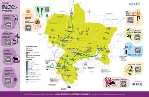 CARTE TOURISTIQUE DES LANDES D'ARMAGNAC 2024
