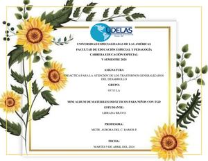 Mini Álbum De Materiales Didácticos Para niños con TGD