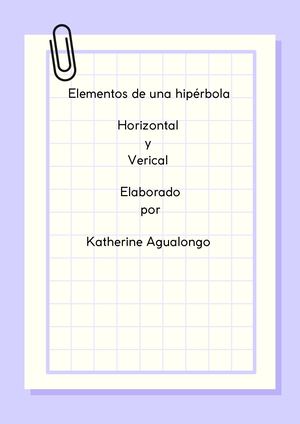 Elementos de una hiperbola vertiical y horizontal