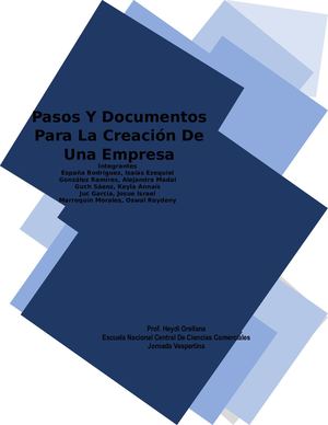Pasos Y Documentos Para La Creación De Una Empresa