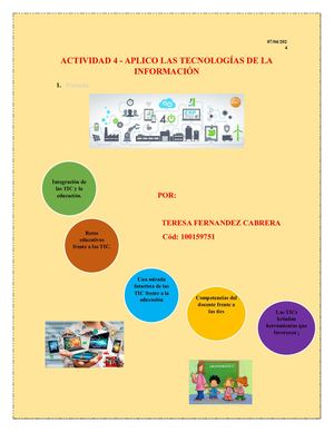 Actividad 4 Aplico Las Tecnologías De La Información Teresa Fernandez