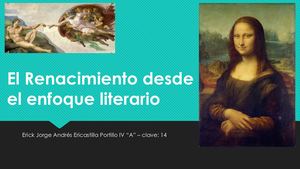 Literatura Del Renacimiento Erick Ericastilla