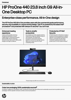 Hp Pro One 440 23 8 Inch G9 All In One Desktop Pc