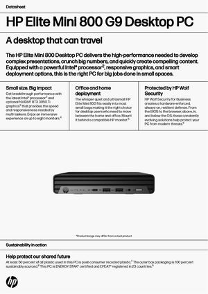 Hp Elite Mini 800 G9 Desktop Pc