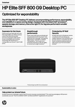 Hp Elite Sff 800 G9 Desktop Pc