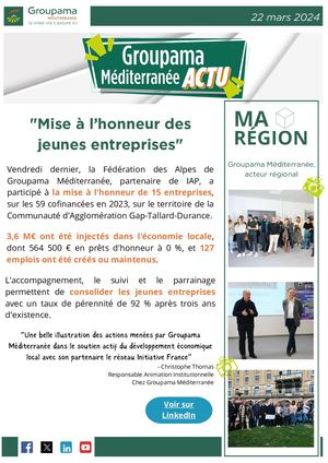 ACTU Mise à L’honneur Des Jeunes Entreprises 220324