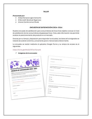 Enuesta De Satisfacción Coca Cola