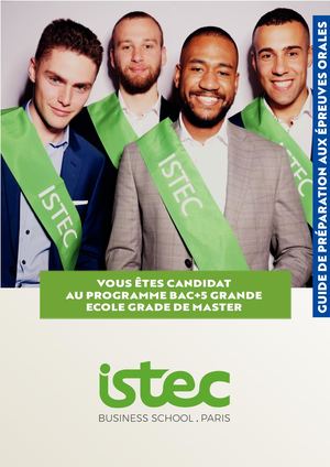 Guide des épreuves orales Programme Grande École