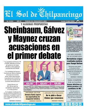El Sol De Chilpancingo 8 Abril 2024