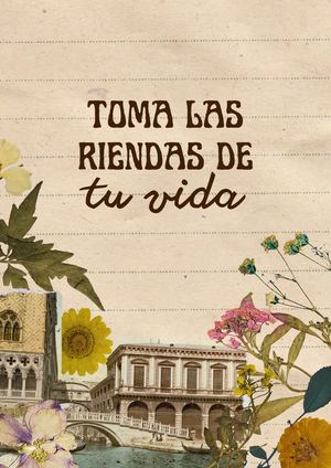 Poster Paso A Paso Papel Periodico Vintage Floral Beige