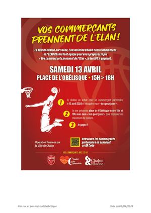 Liste Commerces Partenaires Vos Commerçants Prennent De L'Elan