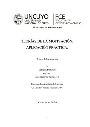 Teorias De La Motivacin Aplicacin Prctica