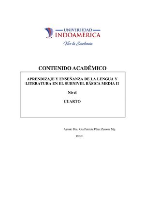 4 Aprendizaje Y Enseñanza Lengua Y Literatura 4
