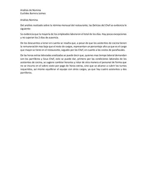 Análisis Nomina Trabajo Final
