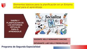 Elementos de un  Entorno Virtual de aprendizaje