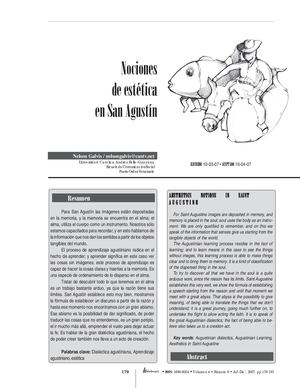 Nociones de estética en San Agustín