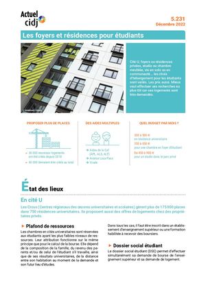 Les Foyers Et Residences Pour Etudiants