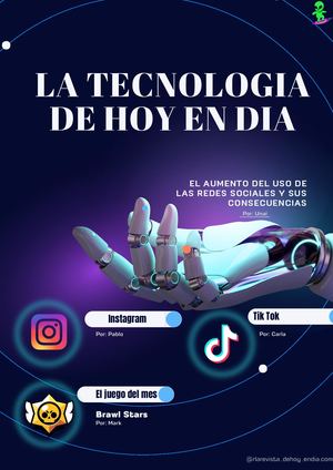 La tecnologia de hoy en dia