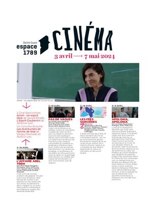 Programme Cinéma Espace 1789 - avril 2024