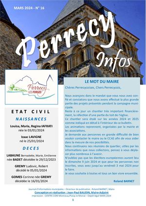 Perrecy Infos N°16 Mars 2024