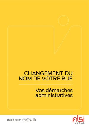 Vos démarches suite au changement du nom de votre rue