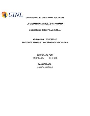 ENFOQUES, TEORÍAS Y MODELOS DE LA DIDÁCTICA