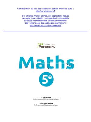 Cahier d'exercices 5ème