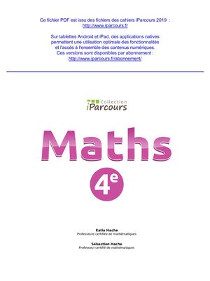 Cahier d'exercices 4ème