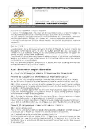 Déclinaison 2024 du Plan de mandat
