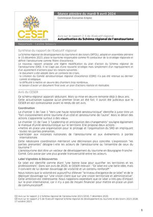 Actualisation du Schéma régional de l'œnotourisme