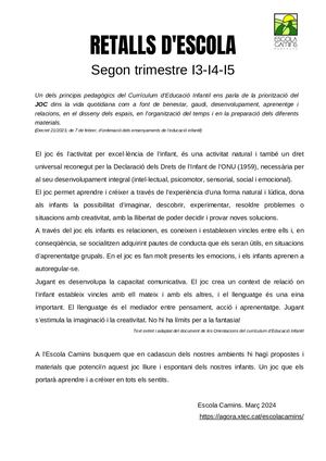 Retalls D'escola 23 24 (2n Trimestre)