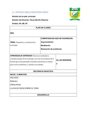 Formato De Secuencia Didactica I E A A H