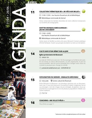 Agenda 323 Avril 2024
