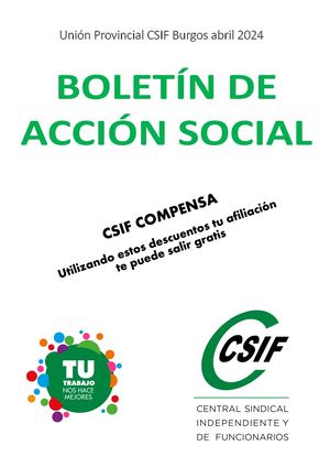 Boletín De Acción Social Csif Abril 2024