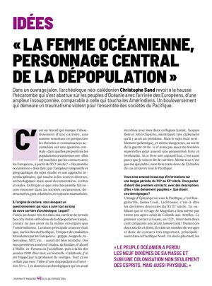 Magazine L'humanité du 14 Mars Hécatombe océanienne