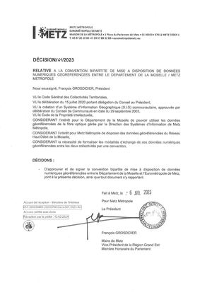 Decisions Conseil Metropolitain 25 Mars 2024