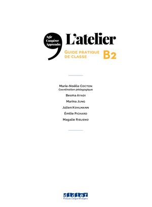 L'Atelier Plus B2 Guide Pédagogique