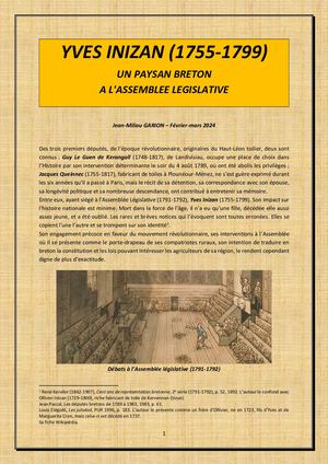 Yves Inizan (1755-1799), député du Finistère
