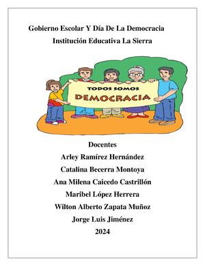 Gobierno Escolar Y Día De La Democracia 2024