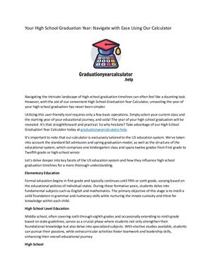 Graduationyearcalculator Help