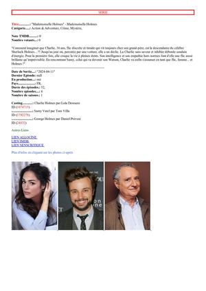 S Mademoiselle Holmes