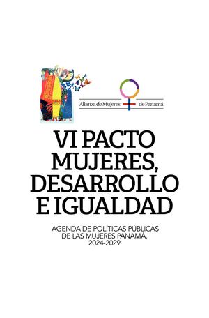 VI PACTO MUJERES DESARROLLO E IGUALDAD