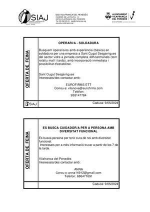 Ofertes De Feina 12 04 2024