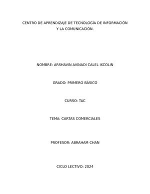 MODELO DE CARTAS COMERCIALES