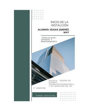 INICIO DE LA INSTALACIÓN  DE S.O