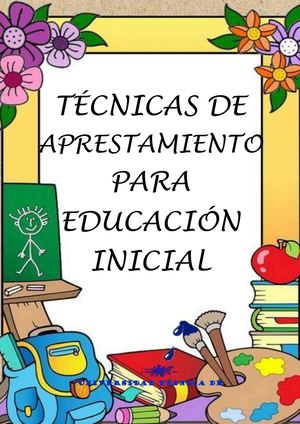 Compilación De Técnicas De Aprestamiento Para Educación Inicial