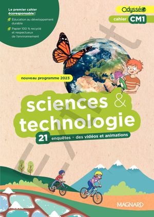 Extrait cahier Odysséo Sciences et Technologie CM1 (2024)