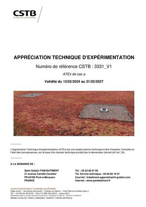 ATEx Epams pour toitures végétalisées